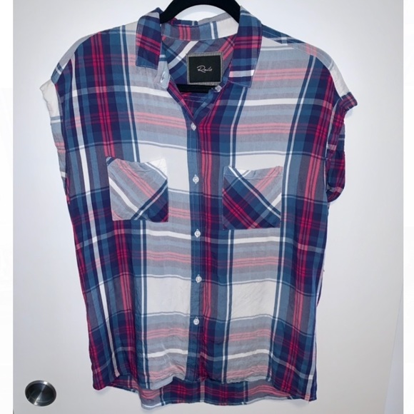 Rails Britt Plaid Short Sleeve Button Down - Picture 1 of 6